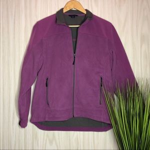 Lands End Fleece Zip Jacket Size M